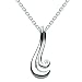 Dew Sterling Silver Necklace of Length 45.5cm Double Curl 98061DI003