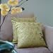 Memories of Shalimar ~ Asian Green Floral Pillow Cushion Cover 17x17