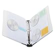 Innovera Products - Innovera - CD/DVD Three-Ring Refillable Binder, Holds 90 Disks, Clear/Midnight Blue - Sold As 1 Each - Stores and organizes CDs and DVDs. - Fabric-lined sleeves. - Expandable capacity. - Easy to label. -