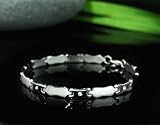 DIAMOND EYE BONE LINK SOLID STAINLESS STEEL BRACELET .25 x 8
