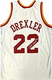 Clyde Drexler Autographed/Hand Signed Houston Rockets Jersey