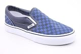 Vans Classic Slip-On New Loafers Shoes Blue Youth Kids Boys