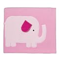 Just One Year Fleece Blanket - Pink Elephant