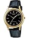 Casio Men's MTP1093Q-1A Black Leather Quartz Watch with Black Dial