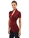 PattyBoutik Women's V Neck Short Sleeve Knit Jumper Tunic Top