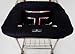 Balboa Baby Shopping Cart Cover In Black With Coral Stripe Trim