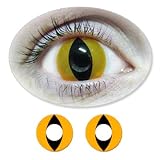 Orange Horror Cats Eyes Motif Lenses from BIONORA 1 Year use including Lens Case