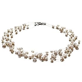 PearlsOnly Illusion White 4-8mm A Freshwater Pearl Necklace