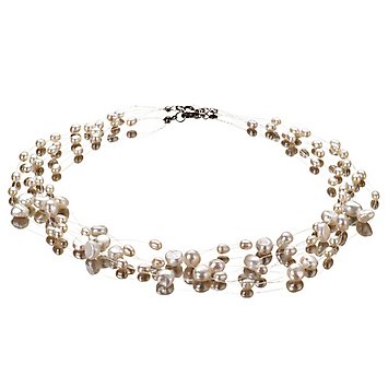 PearlsOnly Illusion White 4-8mm A Freshwater Pearl Necklace