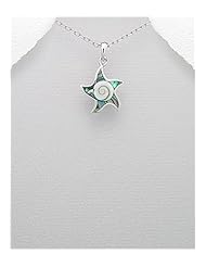 Star Shell Pendant Necklace In Sterling Silver