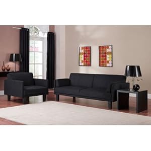 Metro Microfiber Living Room Collection Color: Chocolate Brown