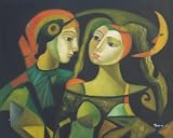 20X24 inch Pablo Picasso Art Oil Painting Repro Two Girls