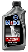 Mobil 1 V-Twin Motorcycle 20W50 Motor Oil - 1 Quart, Pack of 6