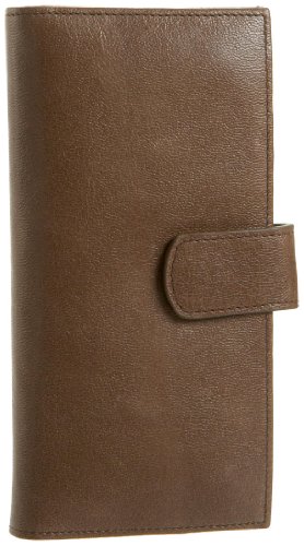 Tusk Womens Donington Gold Slim RB-455 Clutch,Coffee,One Size