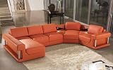 2315 - Modern Bonded Leather Sectional Sofa