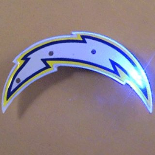 Flashing NFL Pin/Pendant - San Diego Chargers