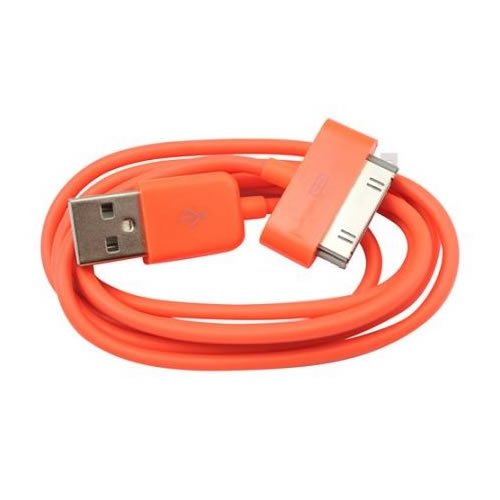 Jazooli USB Charge & Sync Dock Connector Cable For All Apple iPads - Orange Jazooli USB Charge & Sync Dock Connector Cable For All Apple iPads - Orange