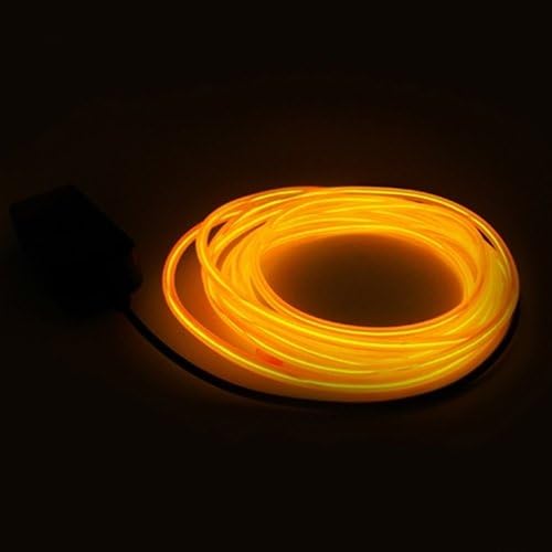 EL Wire, Flash Wire, 3.2 mm by 3 yards, Battery Operated, Neon Orange