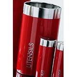 Premier Housewares Utensils Jar, Red Enamel