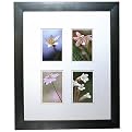 Metro 4-Picture Collage Frame with White Mat - Black