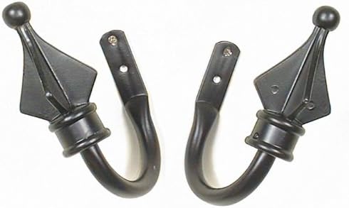 Holdbacks U-shaped Set Of 2 Arrowhead Black