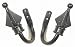 Holdbacks U-shaped Set Of 2 Arrowhead Black