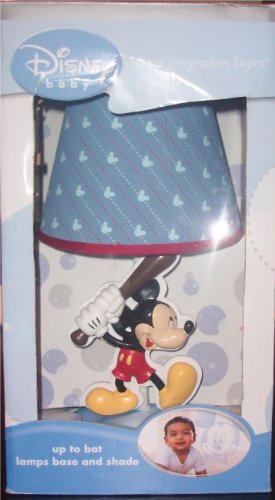 Disney Baby Mickey Mouse up to Bat Nursery Lamp