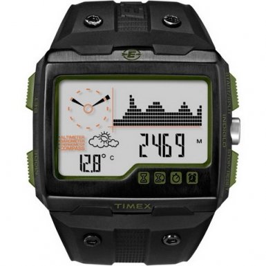 Timex Wide Screen Expedition Watch - Black Rubber Strap T49664