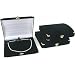 3 Black Flocked Necklace Pendant Box Gift Chain Displays