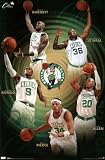 (22x34) Boston Celtics Kevin Garnett Shaq ONeal Ray Allen Paul Pierce Rajon Rondo Sports Poster Print