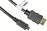 mumbi Micro HDMI Kabel 1080p - vergoldete Kontakte - HDMI Mikro Type D High Speed Kabel HDMI 1.4 / Verbindungskabel 2 Meter