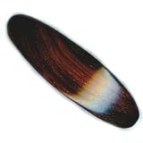 Natural Hand Carved Barrette, Cocobolo Oval Medium