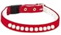 Pet Supply Imports Velveteen Jeweled Break Away Cat Collar, Red, 10-Inch