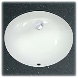 S620W Morning Undermount Porcelain Single Bowl Bathroom Sink (White)