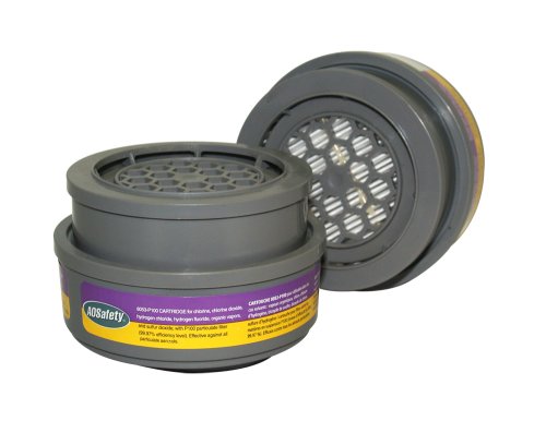 3M AO Safety/3M Tekk 50535 8053-P100 Organic Vapors and Acid Gases and P100 Filter Cartridges for 8000-Series Respirators, 10-Pack