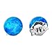 Trustmark 925 Sterling Silver 6mm Tropical Blue Created Opal Ball Stud Post Earrings, Oceans