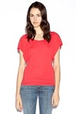 Three Dots Women's Modal Scoop Neck Top,Fever,X-Small