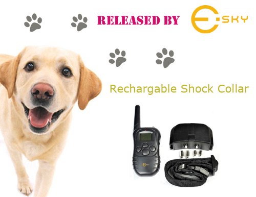 Esky Rechargeable Wireless LCD digital Smart Electric Shock training collar Dog Pet System
