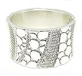 Wide marcasite cuff bracelet