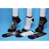 ラメ糸使用メンズスニーカーソックス 色おまかせ福袋3足セット【男性用靴下】