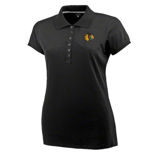 Chicago Blackhawks Women's Spark Black Fashion Polo Shirt