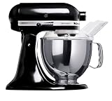 KitchenAid 836764SET Küchenmaschinen - Set Artisan schwarz mit Gemüseschneider MVSA, Zusatztrommelset EMVSC und Zusatz Edelstahlschüssel KB3SS