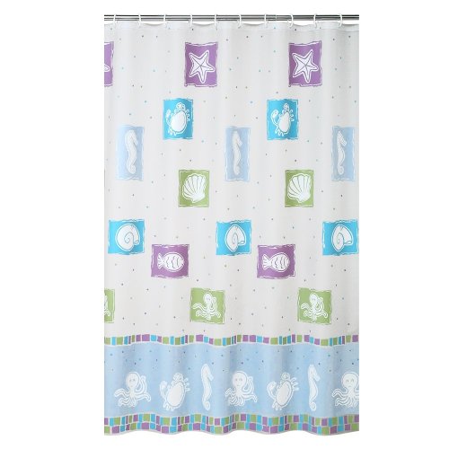 Pastel Sealife Peva Shower Curtain