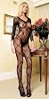 Leg Avenue Women's Long Sleeve V-Neck Open Crotch Body Stocking