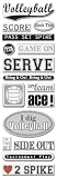 Creative Imaginations Art Warehouse Sportz Embellishments/Mini Epoxy Stickers, Volleyball