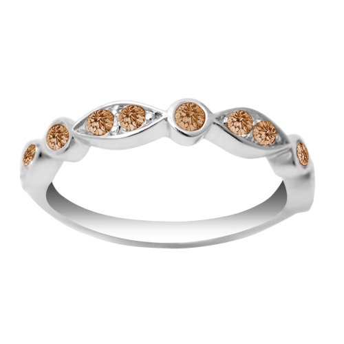 10k White Gold Brown Diamond Ring (1/3 cttw)