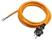 as - Schwabe 70913 Pur-Anschlussleitung, 3m H05BQ-F 2x1,0, orange, IP44 Gewerbe, Baustelle L=0: my-fan-page.de