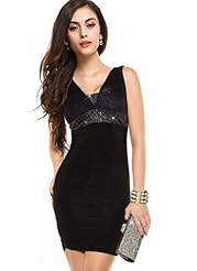 Sexy V-neck Polyester/Wool Backless Stretchy Club Dress/Romper 