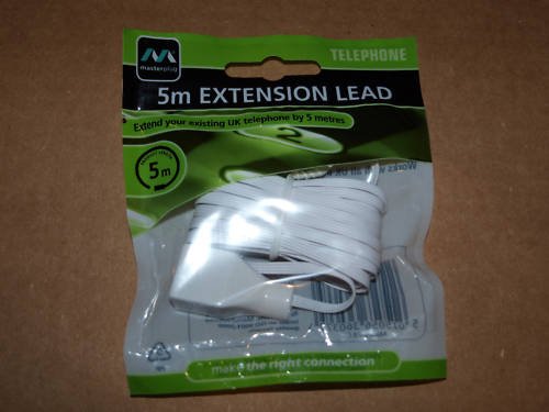Telephone Extension cable Lead 5m Telephone Extension cable Lead 5m