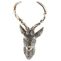 Hirschgeweih Hirschkopf Geweih 10-Ender in Bronze-Optik 15 x 30 cm, Figur Skulptur Deko